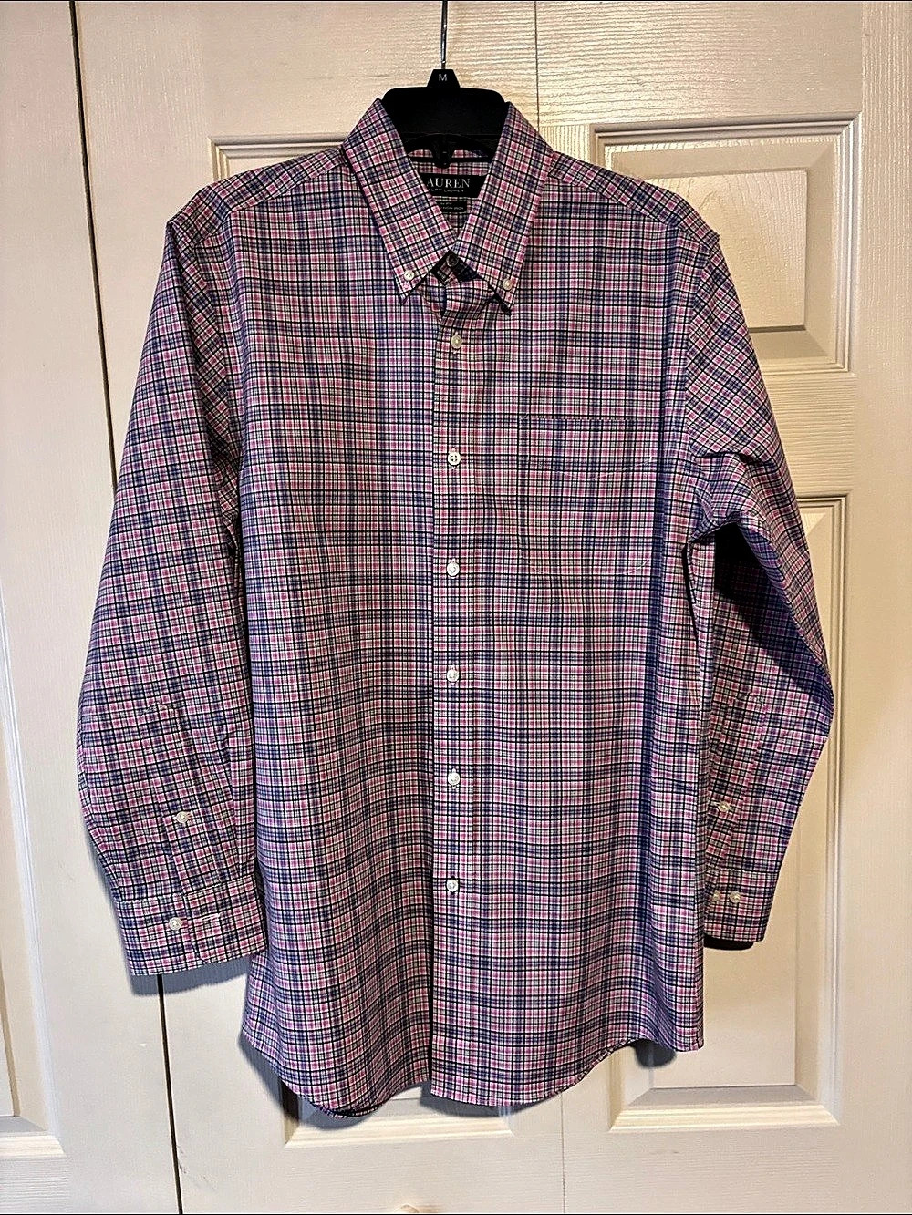 Lauren Ralph Lauren Slim Fit Stretch Non-Iron Button-Down Shirt Plaid Shirt in